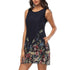 Summer Floral Short Dress Loose Sleeveless Sundress - menochic